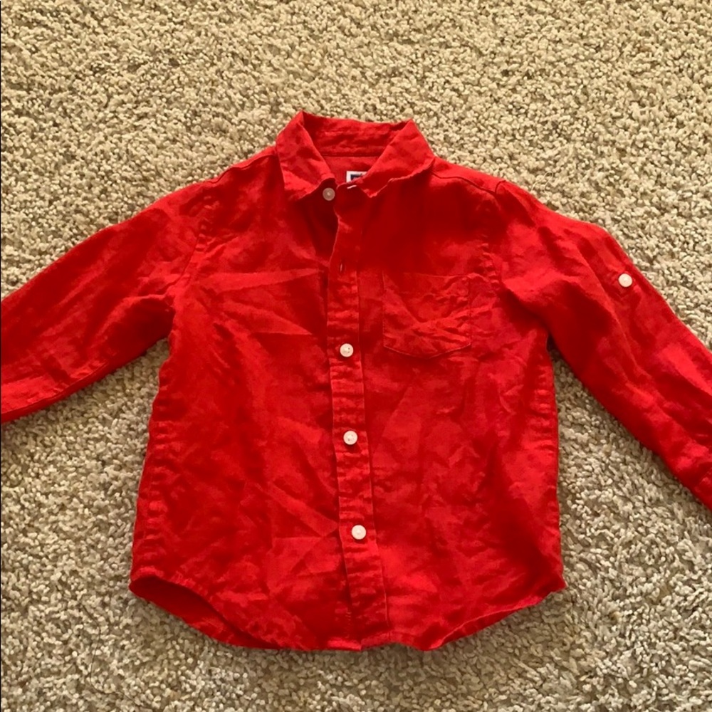 Cute red boy shirt